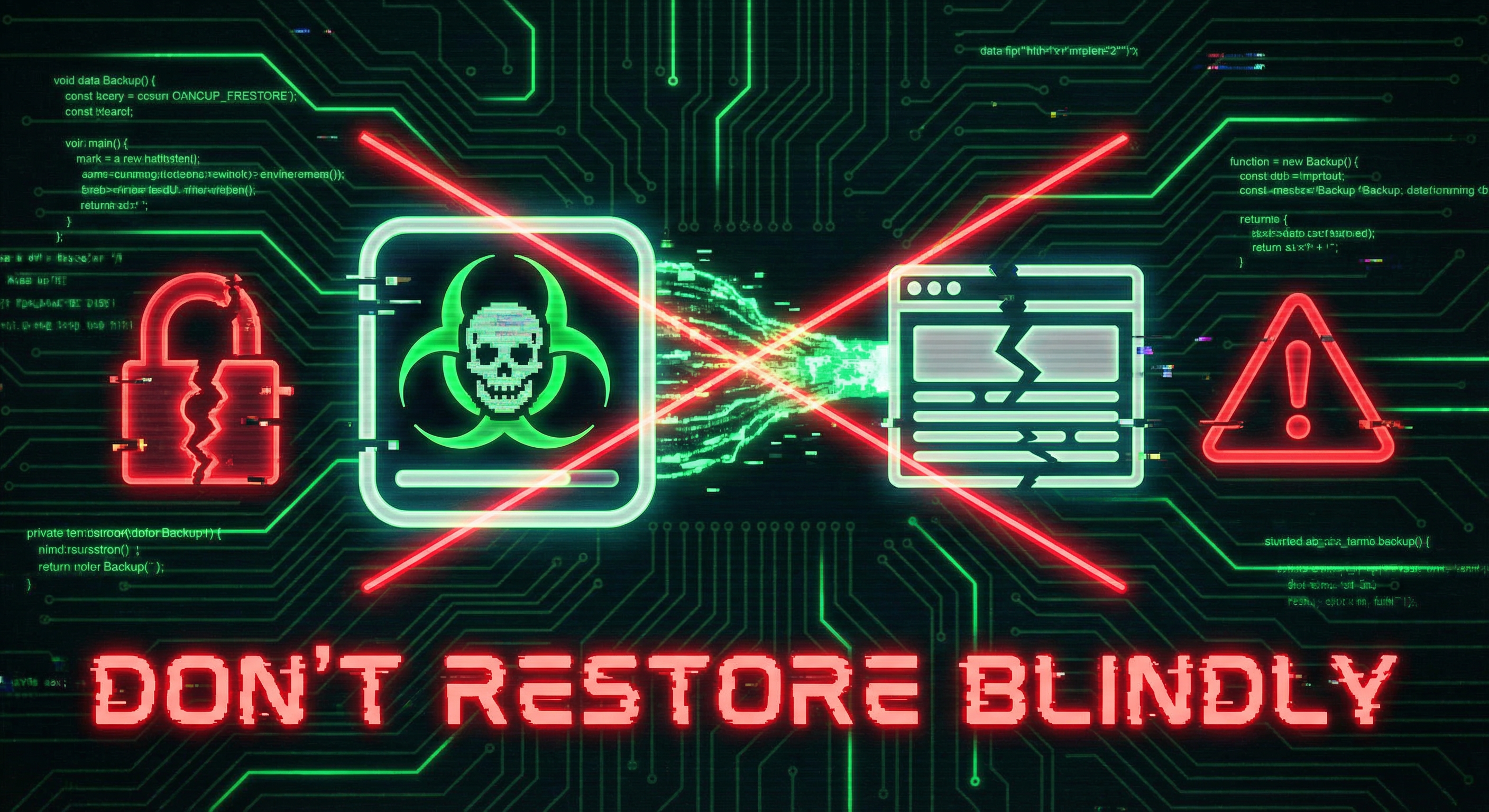 Mistake 1: Restoring a backup without verifying it's clean can reinfect your site