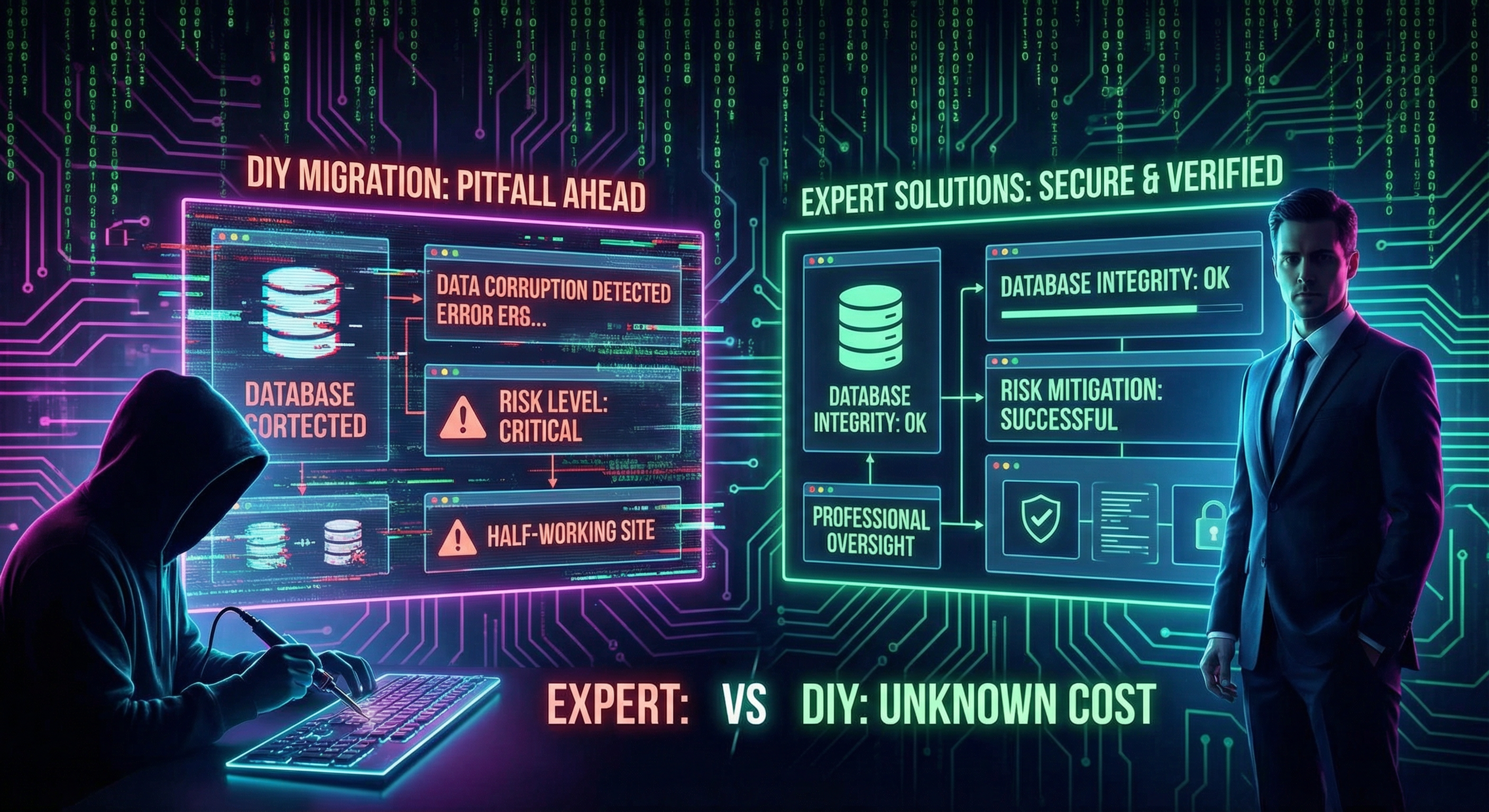 Pitfall 5: DIY migration without experience—one wrong step breaks the site