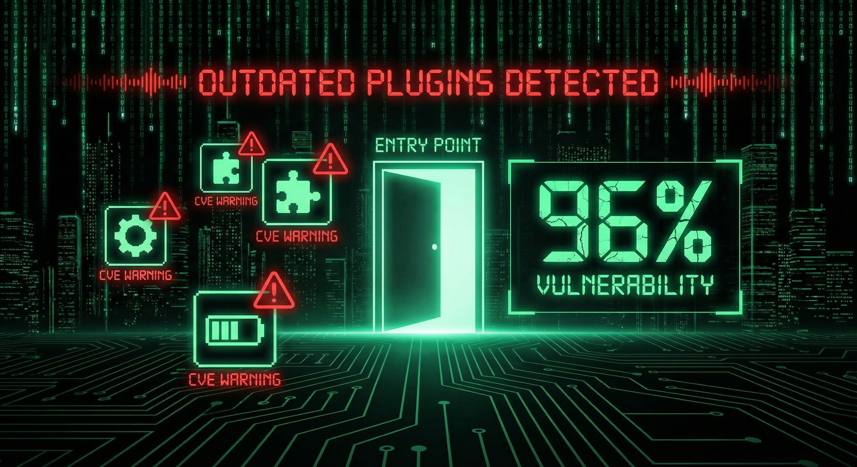 Mistake 1: Outdated plugins—96% of WordPress vulnerabilities come from plugins