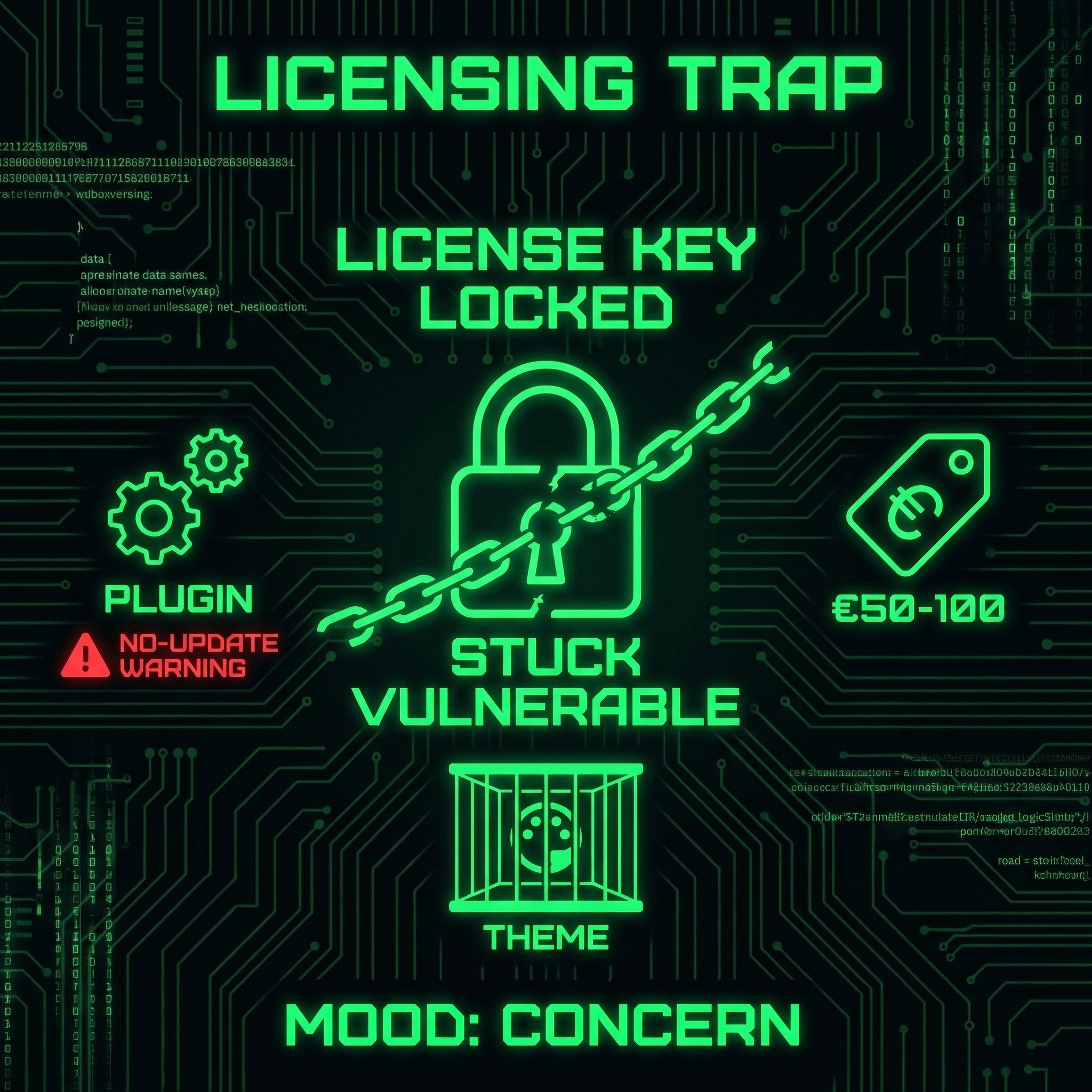 ACF Extended licensing trap: no license means no security updates, even when you need them