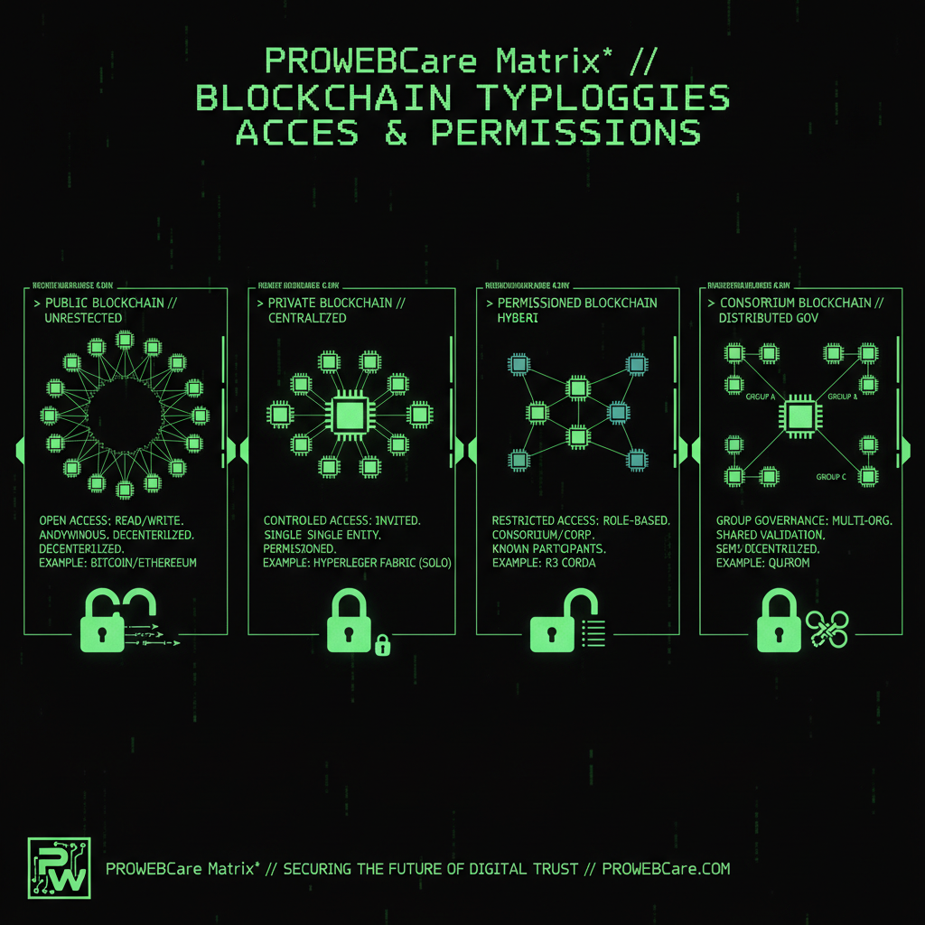 Types of Blockchain Technologies - Public, Private, Permissioned, and Consortium