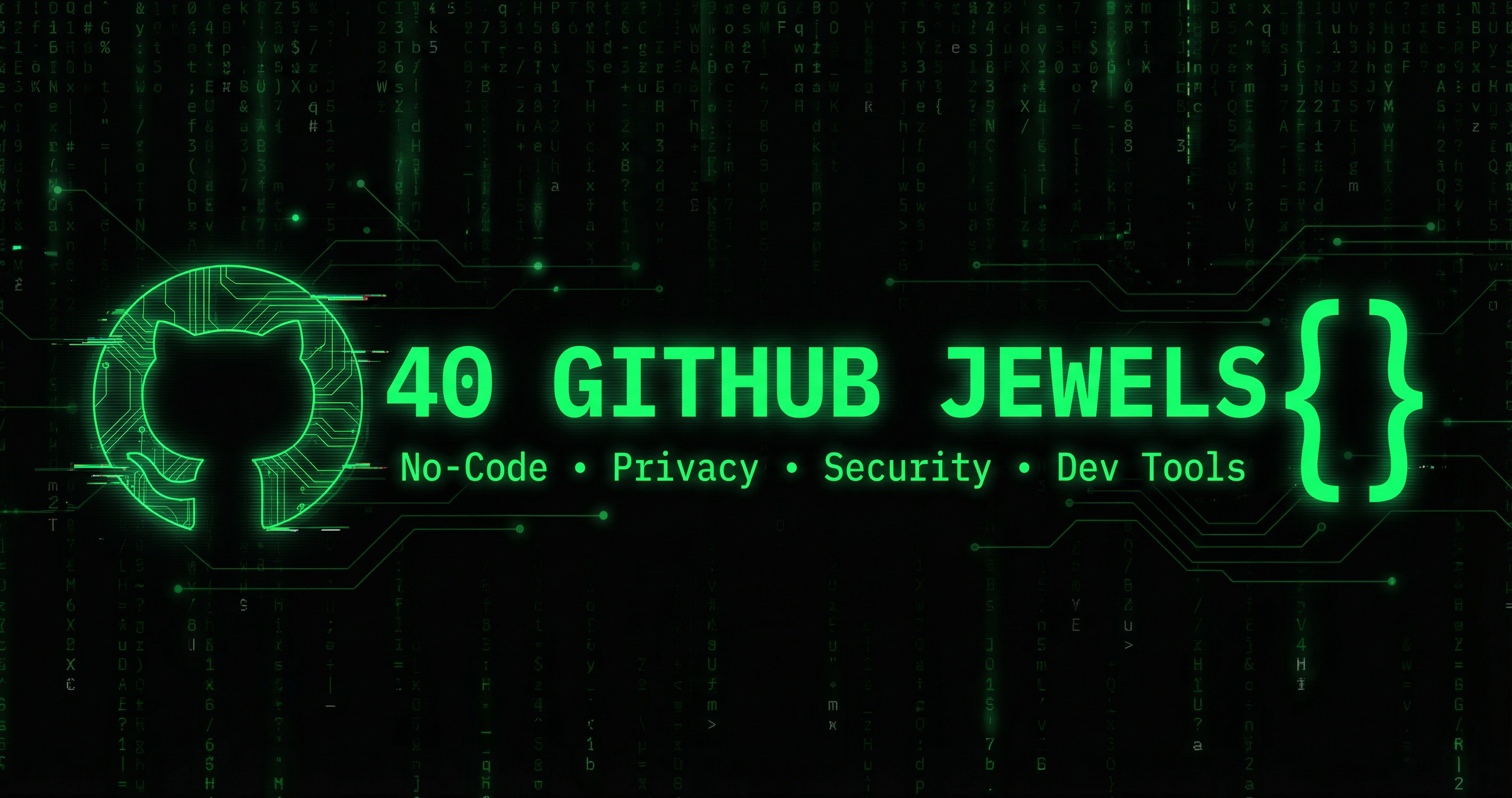 40 GitHub Repos That Feel Like Jewels—No-Code, Privacy, Security & More