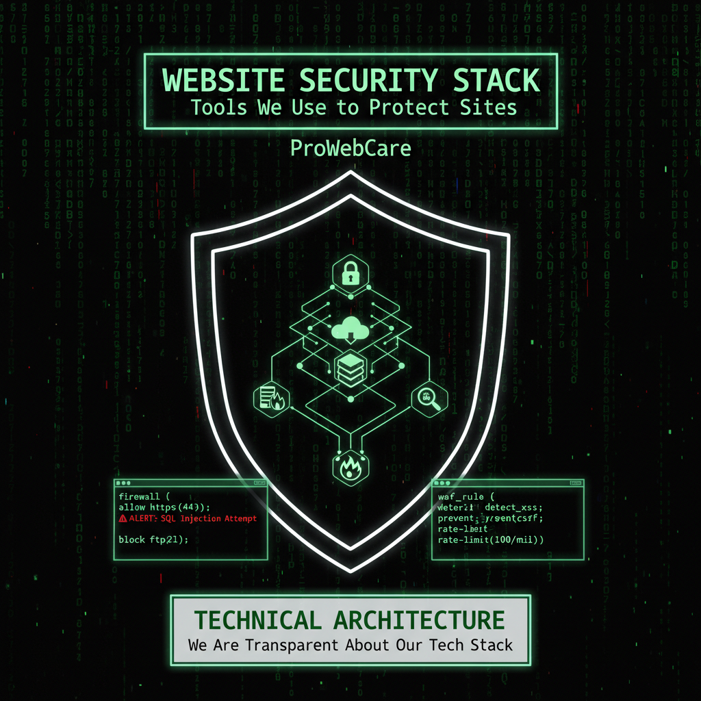 Secury Stack Website Security Stack: Tools We Use to Protect Sites
