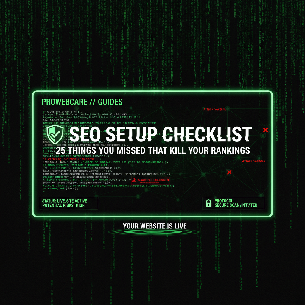 SEO Setup Checklist: 25 Things You Missed That Kill Your Rankings
