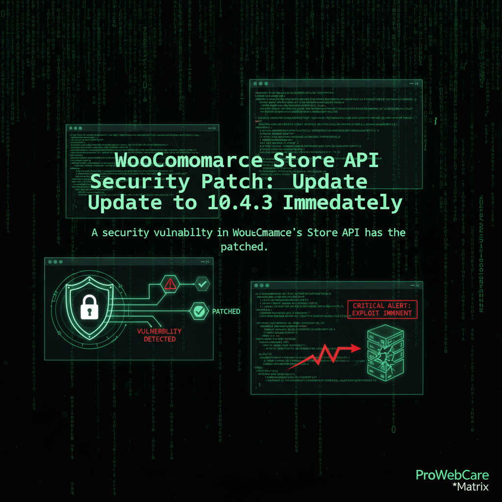 WooCommerce Store API Security Patch: Update to 10.4.3 Immediately