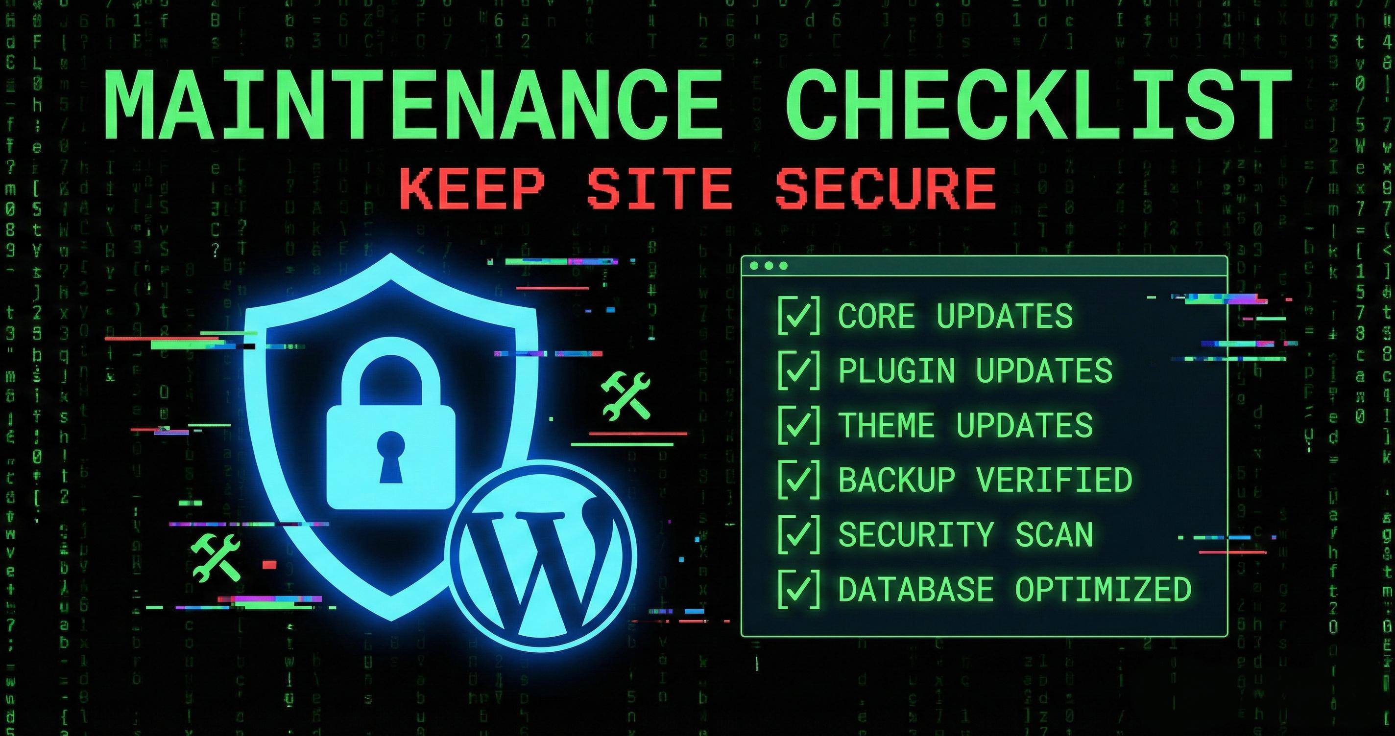 WordPress Maintenance Checklist: Keep Site Secure