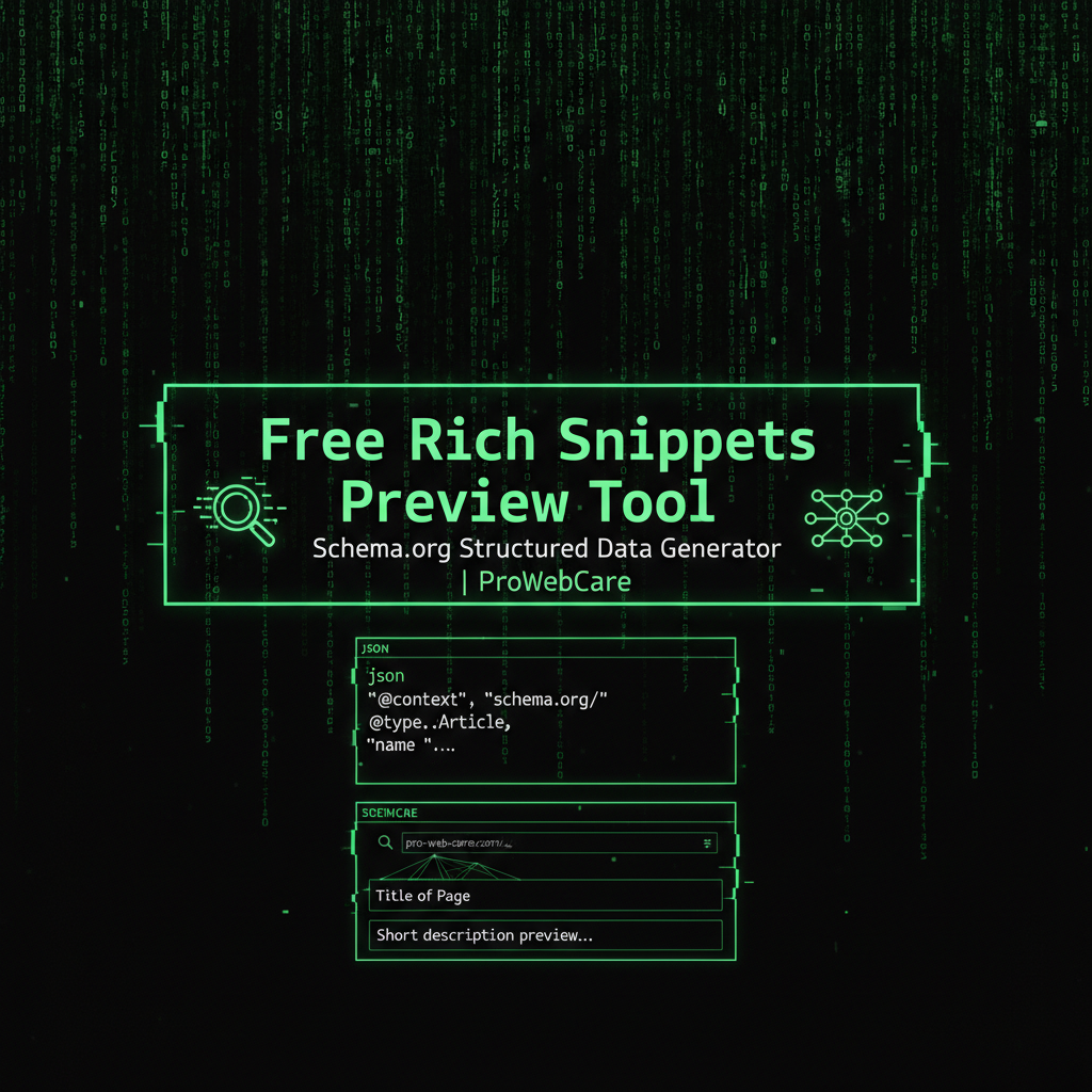 Rich Snippets Generator – Free Schema.org Structured Data Tool | ProWebCare