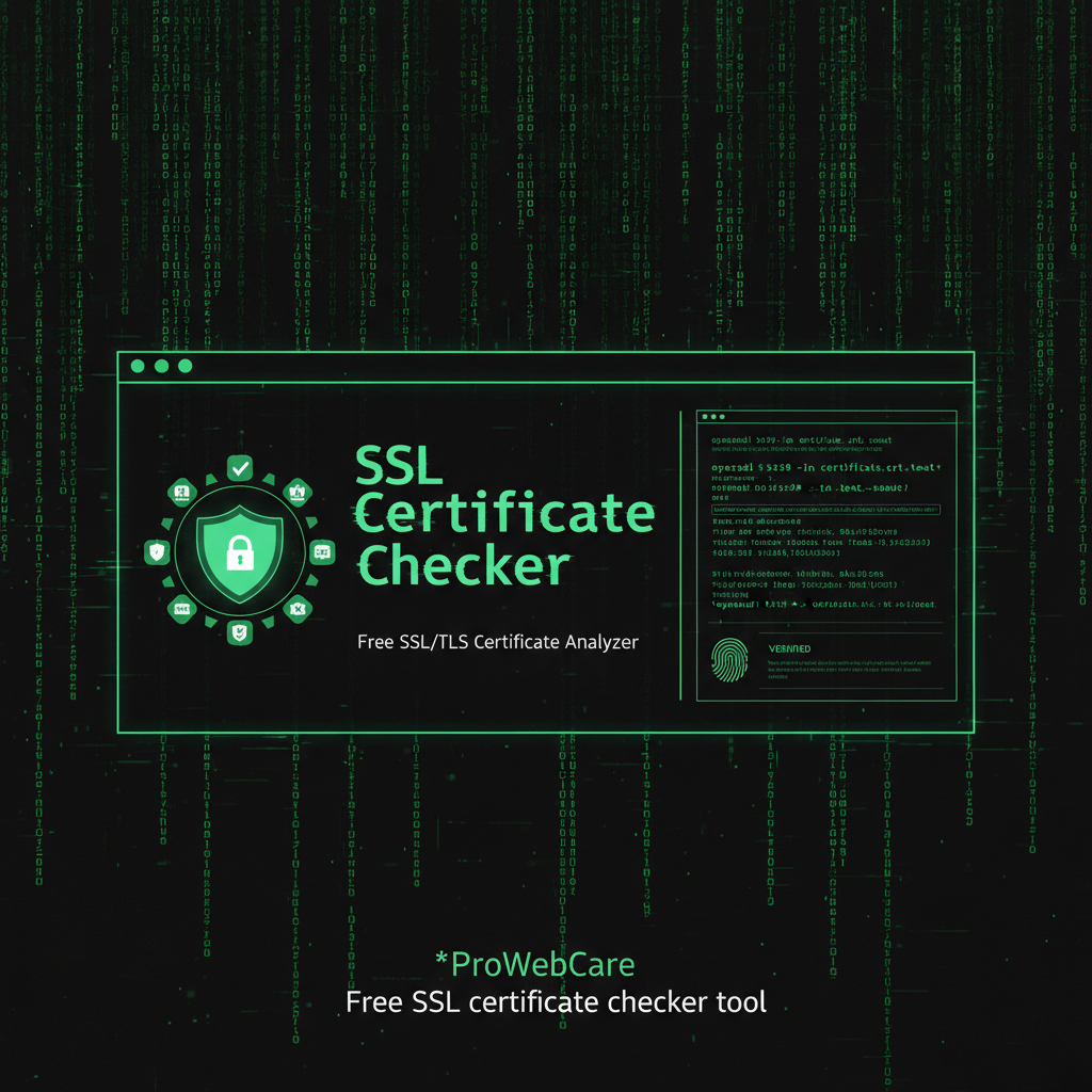 SSL Certificate Checker - Free SSL/TLS Certificate Analyzer | ProWebCare