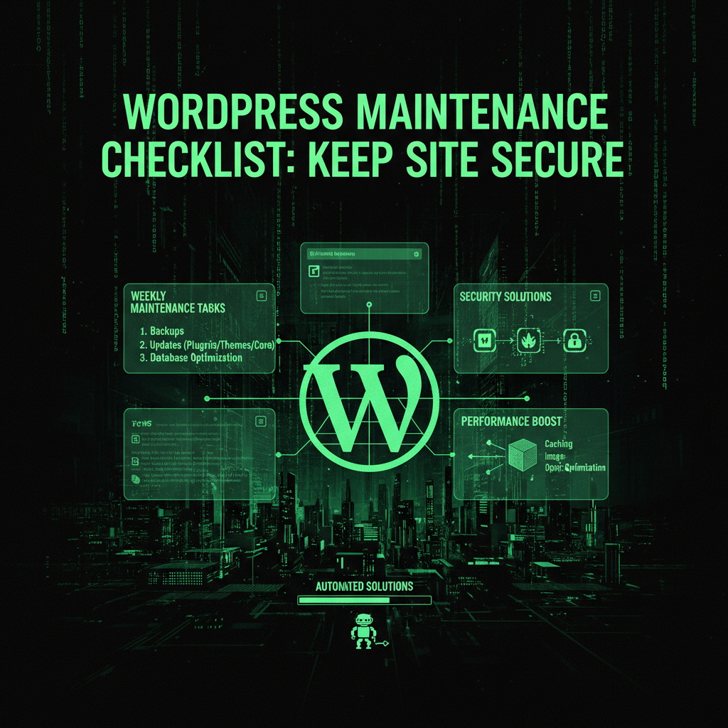 Weekly Maintenance Tasks