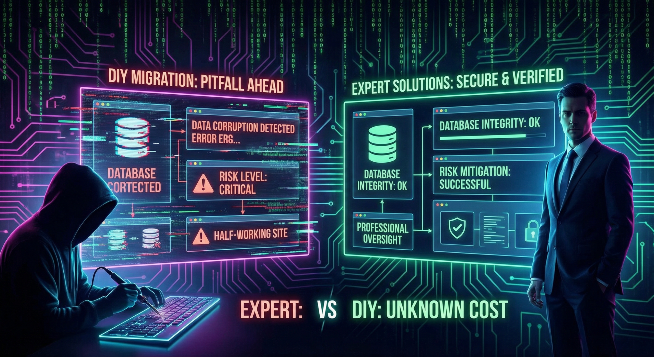 Pitfall 5: DIY migration without experience—one wrong step breaks the site
